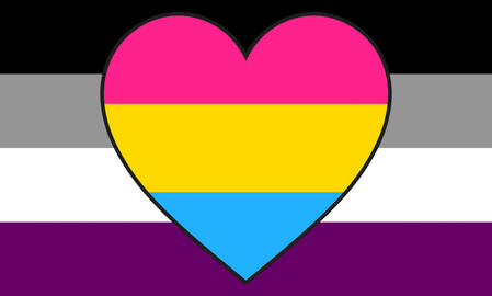 Pan-romantic asexuality flag